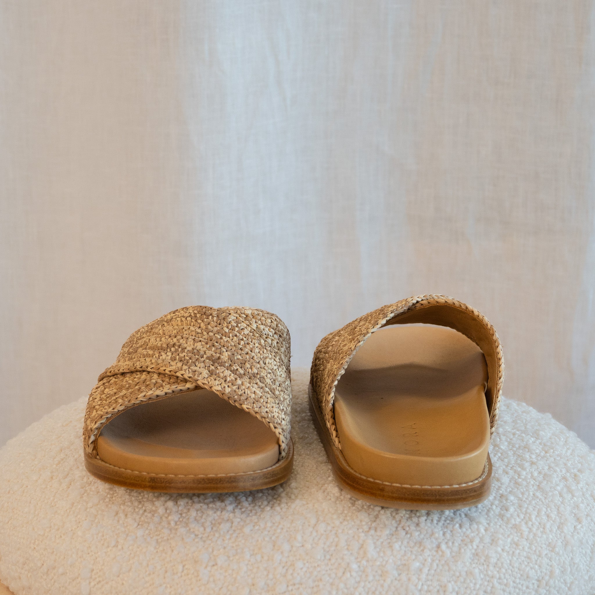 Seychelles Rafia Slides Raffia Slides - TATAN Natural Woven Summer Sandals